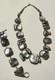 Sterling Silver 925 Dichroic Art Glass Necklace & Bracelet Set Statement Vtg 6oz