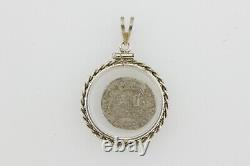 Sterling Silver 925 Glass Encased Worn 1568 KB Patrona Hungarian Coin Pendant
