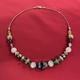 Sterling Silver 925 Multicolored Glass Beaded Lampwork Art Necklace