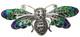 Sterling Silver 925 Plique A Jour Glass Butterfly Pin Brooch With $225 Tag