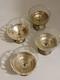 Sterling Silver. 925 Set Of 4 Footed Glass Dessert Cups / Goblets Marked