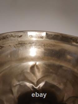 Sterling Silver. 925 Set of 4 Footed Glass Dessert Cups / Goblets Marked