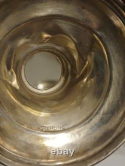 Sterling Silver. 925 Set of 4 Footed Glass Dessert Cups / Goblets Marked