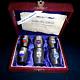 Sterling Silver 935 Shot Glass Set In Box, French City Shields, Made In Germany