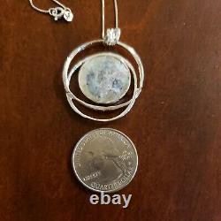 Sterling Silver ANCIENT ROMAN GLASS CIRCLES 18 Necklace, With AUTHENTICITY CERT