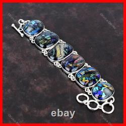 Sterling Silver American Dichroic Glass Gemstone Chain Daughter Bracelet Jewelry