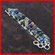 Sterling Silver American Dichroic Glass Gemstone Chain Daughter Bracelet Jewelry