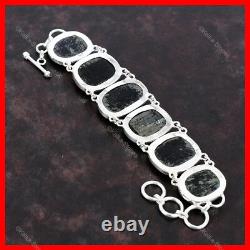 Sterling Silver American Dichroic Glass Gemstone Chain Daughter Bracelet Jewelry