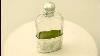 Sterling Silver And Cut Glass Hip Flask Aesthetic Style Antique Victorian Ac Silver W8147