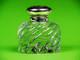 Sterling Silver And Cut-glass Inkwell. Attributed To Baccarat From Franc. 6.25 Lb