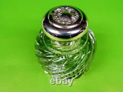 Sterling Silver And Cut-Glass Inkwell. Attributed To Baccarat From Franc. 6.25 LB