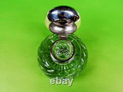 Sterling Silver And Cut-Glass Inkwell. Attributed To Baccarat From Franc. 6.25 LB