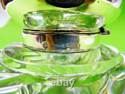 Sterling Silver And Cut-Glass Inkwell. Attributed To Baccarat From Franc. 6.25 LB