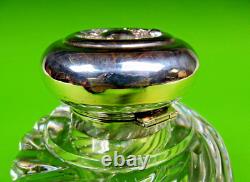 Sterling Silver And Cut-Glass Inkwell. Attributed To Baccarat From Franc. 6.25 LB