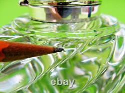 Sterling Silver And Cut-Glass Inkwell. Attributed To Baccarat From Franc. 6.25 LB