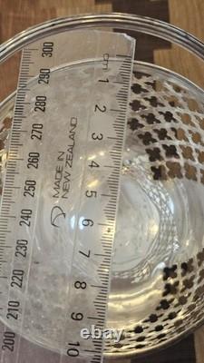 Sterling Silver Antique Bon-Bon Dish 1899 & perfect condition Cobalt Glass Liner