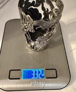 Sterling Silver Antique Emilia Castillo Handforged Bachaus Wine Glass cover