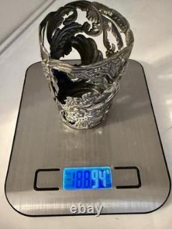 Sterling Silver Antique Emilia Castillo Handforged Bachaus Wine Glass cover
