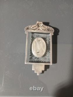 Sterling Silver Art Deco Marcasite And Glass Pendant
