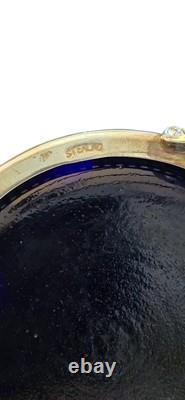 Sterling Silver Basket with Blue Glass Liner by Watson Co USA early 1900