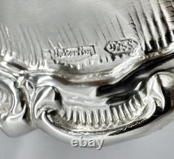 Sterling Silver Ben Yehuda Hazorfim Base Footed Compote Centerpiece Glass Bowl