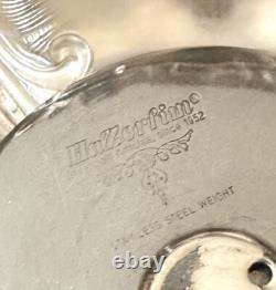 Sterling Silver Ben Yehuda Hazorfim Base Footed Compote Centerpiece Glass Bowl