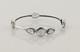 Sterling Silver Blue Glass Admire Bangle Bracelet 8 Silpada