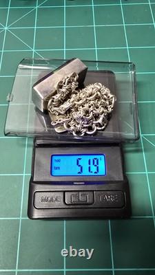 Sterling Silver Chainmaille Link Bracelet Dichroic Glass Box Clasp Unique Rare