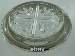 Sterling Silver Coaster Set Pressed Glass EE477