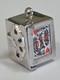 Sterling Silver Deck Of Cards Tiny Box Charm Glass 52 Cards + Jack Vintage