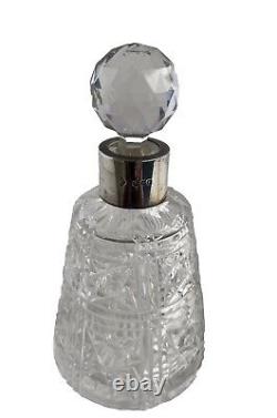 Sterling Silver Edwardian Crystal Glass Medium Lotion Bottle London 1894