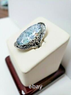Sterling Silver Elongated Roman Glass Ring By Or Paz Qvc