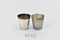 Sterling Silver Fisher Ornate Vintage Shot Glass Set (2 pcs) 54