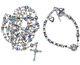 Sterling Silver & Glass Cat Eye Rosary & Matching Rosary Bracelet Set 35.6g