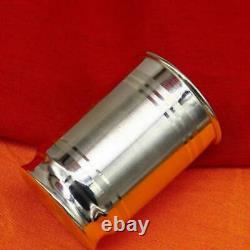 Sterling Silver Glass Drinking Water/Milk Tumbler Vessel for Home Kitchen Usage
