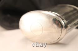 Sterling Silver Glass Faceted Oval Vanity Jar London 1926 Sterling Silver Glass Faceted Oval Vanity Jar London 1926