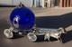 Sterling Silver Horse Drawn Royalty Cinderella Carriage Cobalt Blue Glass Italy