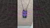 Sterling Silver Italian Chain With Stunning Glass Pendant Colours Of Blues Greens Purples