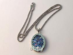 Sterling Silver Jewelry Ancient Roman Glass Unique Pendant Oval Design Necklace