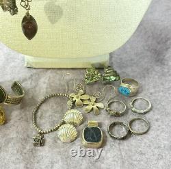 Sterling Silver Jewelry Lot Mexico 925 Wear Sell Craft 163.77 G Carolyn Pollack