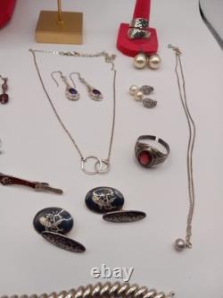 Sterling Silver Jewelry Lot Necklaces, rings, pendants &more