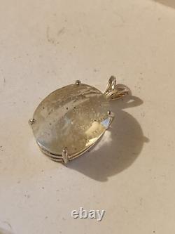 Sterling Silver Libyan Desert Glass Pendant