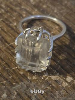 Sterling Silver Libyan Desert Glass Ring