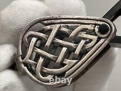 Sterling Silver Loupe Magnifying Glass Celtic Knot Case Pendant 925 Great Gift