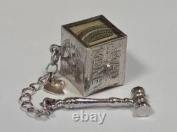 Sterling Silver Mad Money Charm With HAMMER & GLASS RARE! VINTAGE