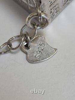 Sterling Silver Mad Money Charm With HAMMER & GLASS RARE! VINTAGE