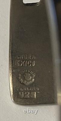 Sterling Silver Maker Mark Stamped 925 Foiled Art Glass Opal Adjustable Bracelet