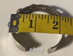 Sterling Silver Maker Mark Stamped 925 Foiled Art Glass Opal Adjustable Bracelet