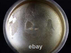 Sterling Silver Mounted Cut Glass Scent Bottle Antique 1907 England Gold Wash 5