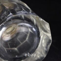 Sterling Silver Mounted Cut Glass Scent Bottle Antique 1907 England Gold Wash 5